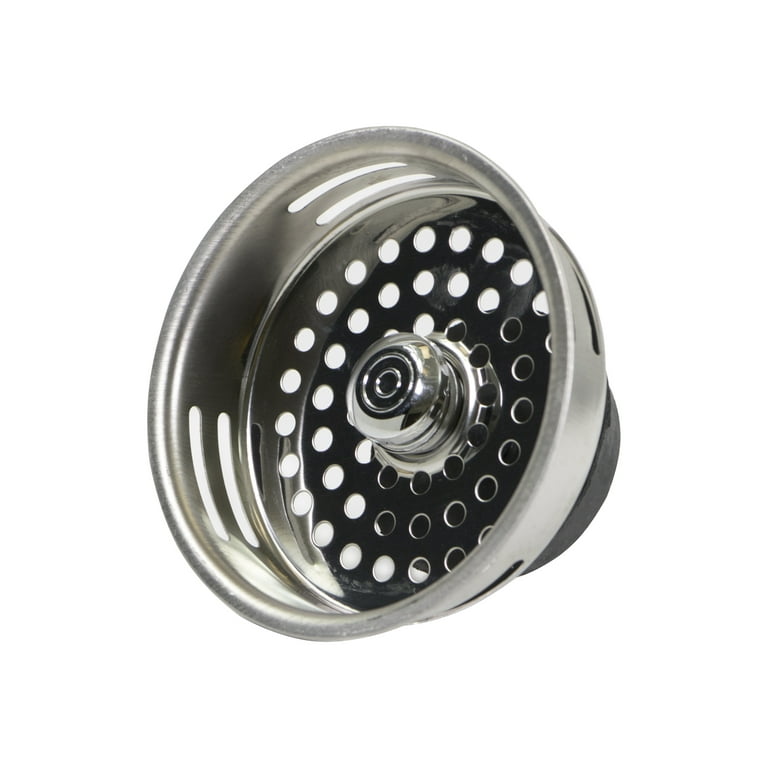 Highcraft Stainless Steel Kitchen Sink Drain Strainer Basket Universal  Style Rubber Stopper