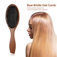 thumbnail image 5 of Anself Wooden Handle 8.66" Oval Natural Boar Bristle Paddle Hair Brush, Anti-Static Technology, Brown, 5 of 5