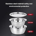 thumbnail image 5 of Gradientiscolor Germany Multifunctional Stainless Steel Basin, Multifunction Stainless Steel Basin, Stainless Steel Shredding & Drainage Chopping Basin with Grater,Strainer and Drain Baske (11.02in), 5 of 7