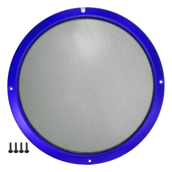 Unique Bargains 1 Pcs 10" Car Speaker Grills Cover Mesh Round Audio Subwoofer Protector with Mounting Screws Iron Blue