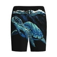 thumbnail image 4 of Gaeub Ocean Turtle Printed Men's Short Pajama Pants, Lightweight Lounge & Sleep Bottoms Keep You Cool - Medium, 4 of 9