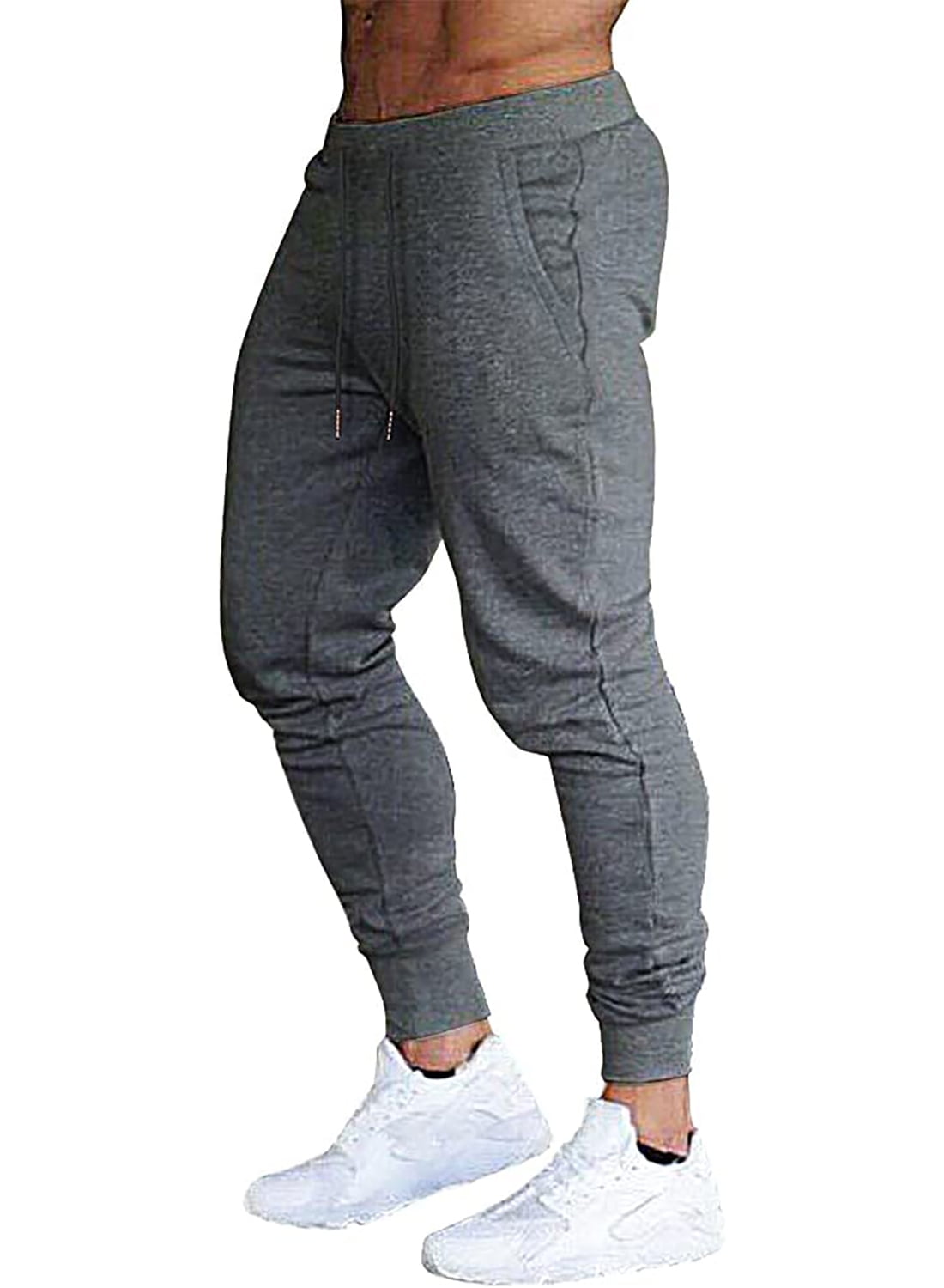 Hood Crew Men's Slim Joggers Workout Pants for Gym Running and Body ...