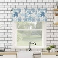 thumbnail image 4 of Teal Stripes Valances Window Treatment Farmhouse Decor, Vintage Teal Boho Striped Rod Pocket Valance Curtains for Living Room, Bedroom, Kitchen, 54" W x 18" L - 1 Panel, 4 of 6