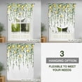 thumbnail image 5 of Eucalyptus Lemon Tie Up Curtain Valance for Window,Adjustable Rod Pocket Window Curtains Shades,Sage Green Plant Leaf Yellow Fruit Light Filtering Valance Drapes for Cafe Living Room Bedroom 52"x45", 5 of 9