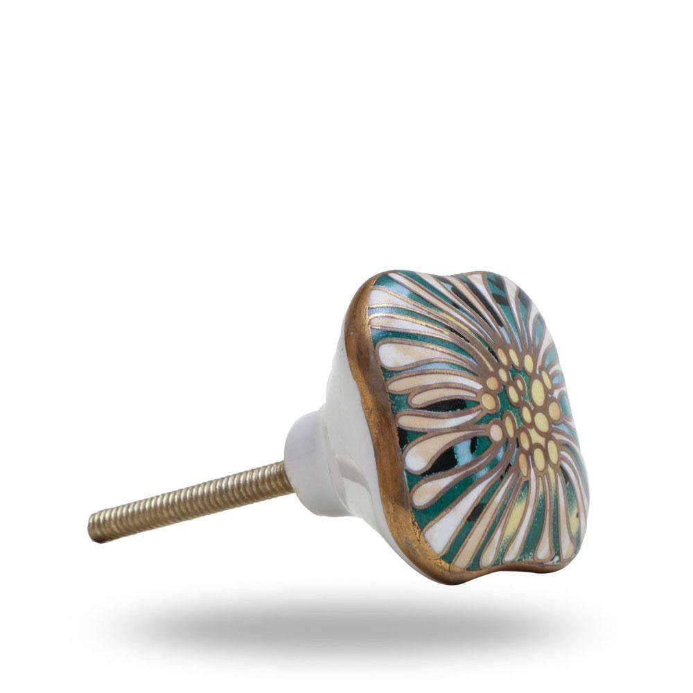 Set of Six Salah Ceramic Cabinet Knobs by Trina-Ferro