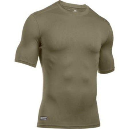 Under Armour 1280417 Men's Tan Cold Gear Short Sleeve T-Shirt - Size (Best Cold Gear Clothing)