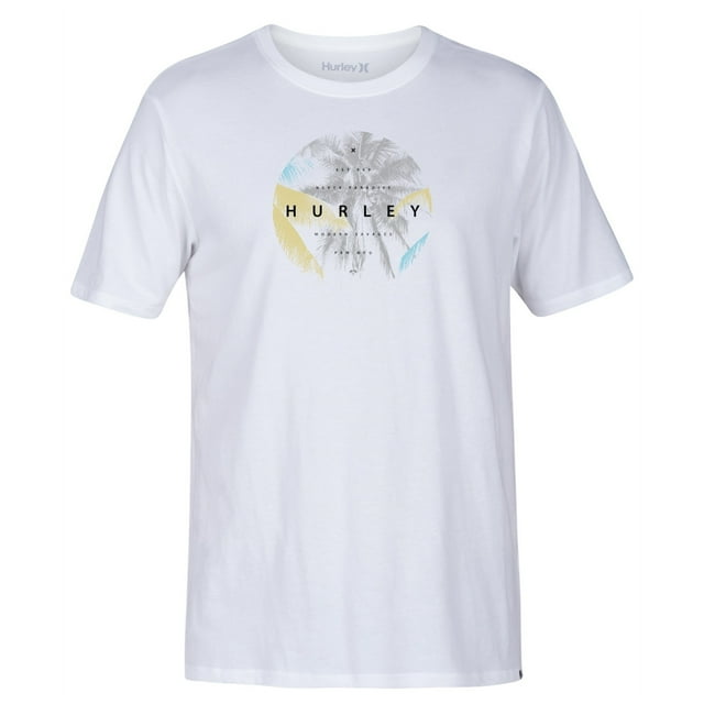 Camiseta gráfica Hurley Never Paradise para hombre color blanco XL