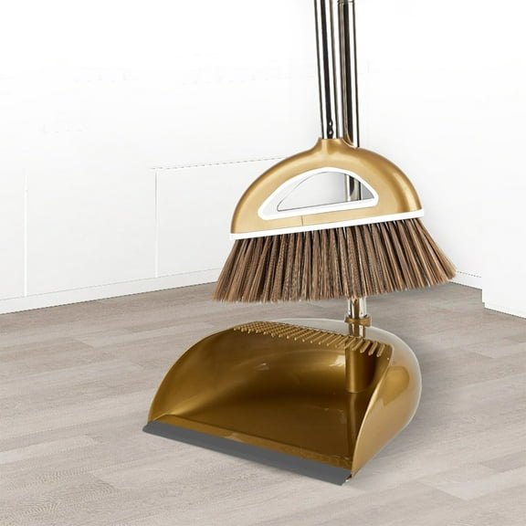 SouMaox Sweeping Set Long Handle Dustpan Broom Combo Versatile Home Cleaning Kit Space Saving Upright Floor Scrubber Manual Debris Remover