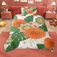 thumbnail image 2 of Erosebridal Chic Flower Twin Bedding for Girls, Tropical Palm Tree Leaves Duvet Cover Set, Reversible, 2pcs 1 Duvet Cover and 1 Pillowcase, No Comforter, 2 of 5