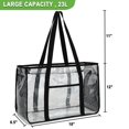 thumbnail image 3 of Bolsa de playa transparente Fammart para mujer impermeable con cremallera, 3 of 8