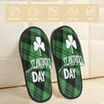 thumbnail image 2 of Balery St Patrick's day Pantuflas de Casa de Felpa Silenciosas con Diseño Estampado, Zapatillas Cómodas Antideslizantes de Algodón para Interior-Large, 2 of 8