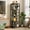 Brown, variant on Juiluna Rotating Bookcase - 4-Tier Corner Shelf for Small Spaces, 54" Tall Spinning Organizer with Industrial Metal Frame 360° Narrow Swivel Bookshelves for Living Room, Bedroom, Study, Brown