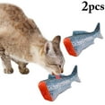 thumbnail image 1 of 2PCS Fish Cat Toy Interactive Simulated Realistic Plush Catnip Toy Cat Chew Toy, 1 of 10