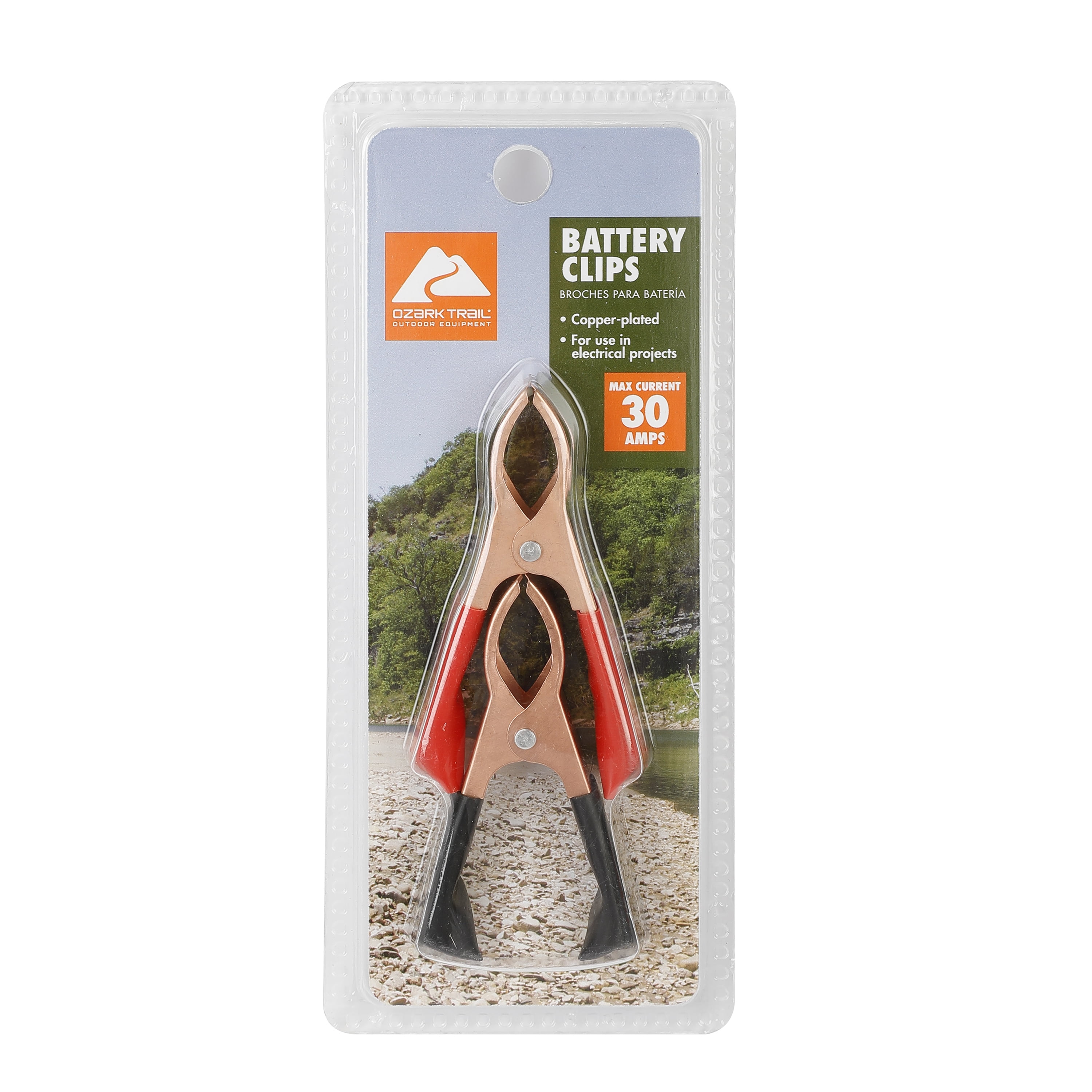 Ozark Trail 3 inch Boating Battery Clips for Jump Starter Cables, 30 Amps