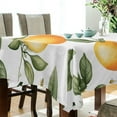 thumbnail image 5 of Yayeee Tablecloths 54" x 54" Rectangle Wrinkle Resistant Party Table Cover, White Watercolor Oranges, 5 of 8