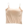 thumbnail image 3 of Dorinao Summer Solid Color Women's Vest Suspender Simple and Exquisite Design, Beige, S, 3 of 7