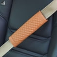 thumbnail image 2 of PULLIMORE 4 Packs Car Seat Belt Cover Pads, Leather Soft Shoulder Seatbelt Pads Cover, Helps Protect Your Neck and Shoulder (Brown), 2 of 9