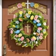 thumbnail image 6 of 17.71" Faux Eucalyptus and Mini Egg Easter Garland, Realistic Greenery with Pastel Foam Eggs for Spring Mantel and Table Decoration, Flexible Silk Leaf Holiday Vine, 6 of 9