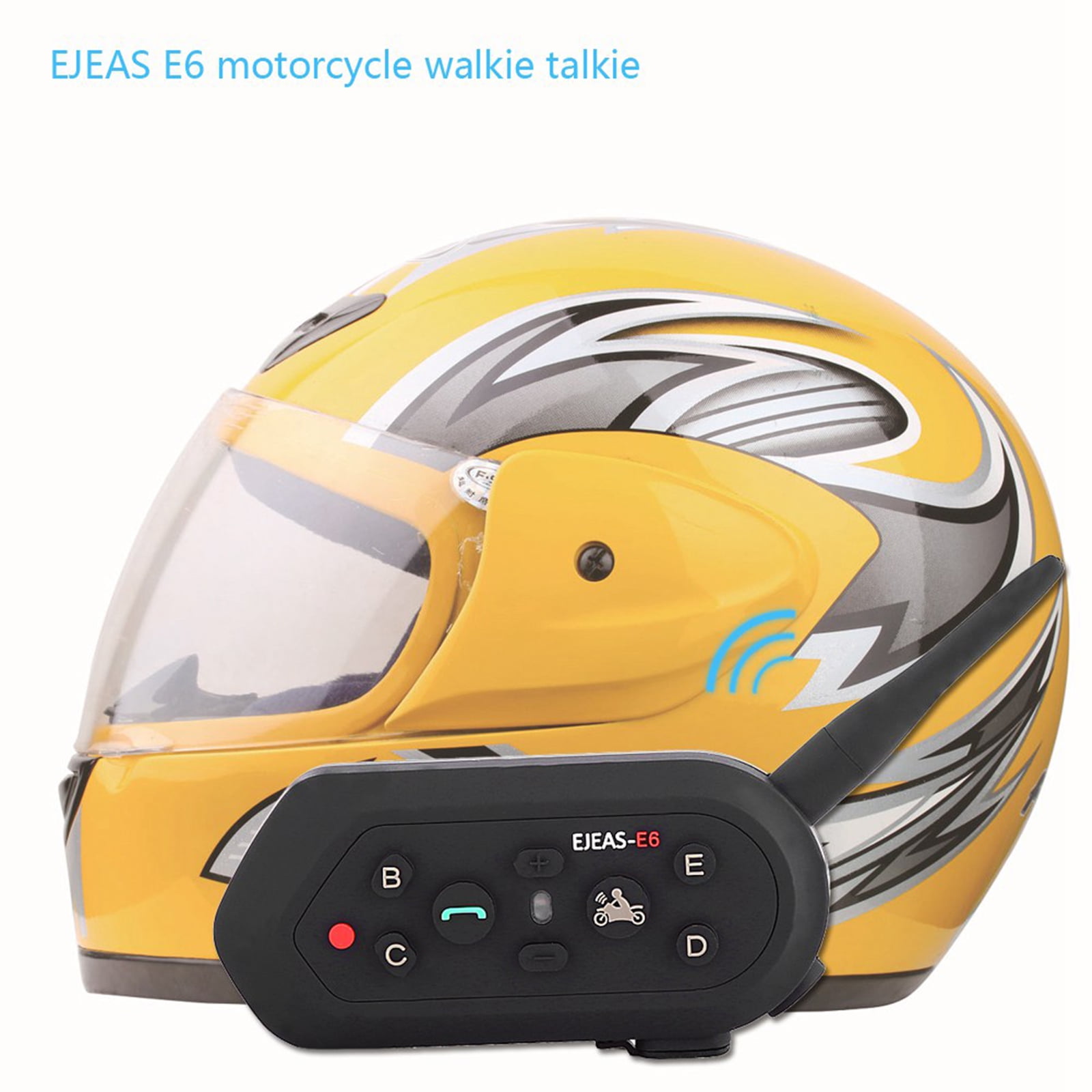 Easesuper Intercom Motorcycle Helmet Waterproof Interphone FM Great for Snowmobile Skiing Riding 