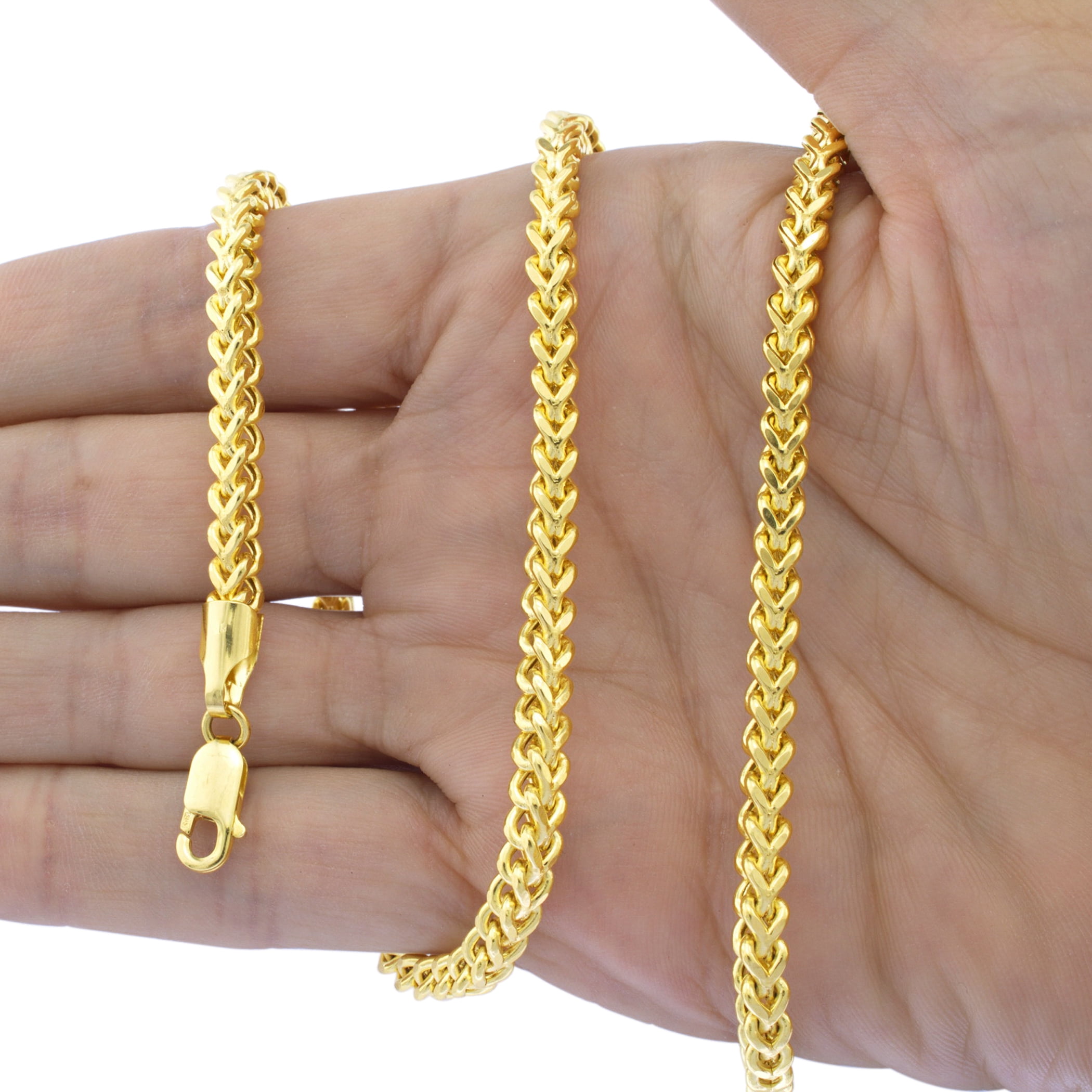 square wheat gold chain