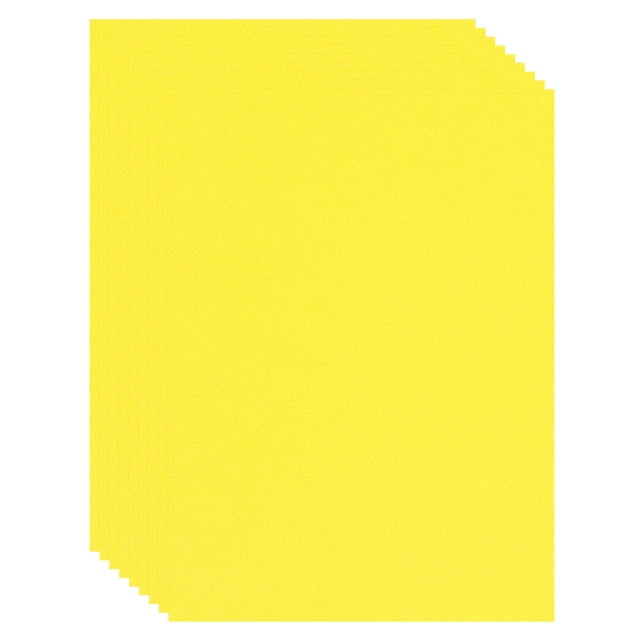 Uxcell 8.3x11.4 Papeles de arte pastel lijados de colores, amarillo, 10 piezas