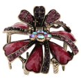 thumbnail image 2 of Crystal Flower Hair Claw / Clip Para El Cabello, Gorras De Diamantes De Vino rojo Jinwen Garra de pelo con diamantes de imitación, 2 of 8
