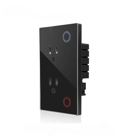 Melery WIFI Smart Wall Socket - US Plug, Power Monitoring & Touch Switch, Tuya App Enabled, Wireless Remote Control