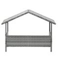 thumbnail image 2 of BEKAY Outdoor Wicker Dog Bed with Roof, Matel Tube Structure, 2" Thickness Cushion, Waterproof Fabric Lining Elevated Large Dog House for Pet, 2 of 6