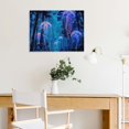 thumbnail image 5 of Fenyluxe Bioluminescence Canvas Print Wall Art Decor for Home Living Room Bedroom Office Hotel Salon Condo Bar Ready To Hang Room Art Decor 16x12in, 5 of 6
