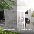 thumbnail image 3 of Mirador 111S Outdoor Pergola Aluminum Deco Wall Skyline 1/3 10' Side, White (Not Pergola), 3 of 7