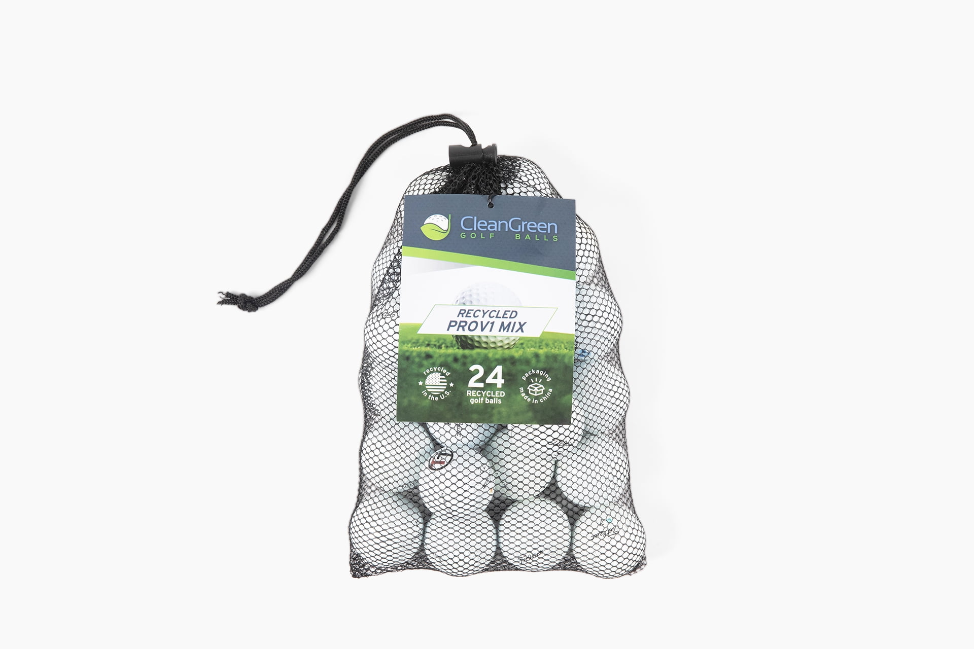 Clean Green Golf Balls 24 Recycled Titleist Pro V1 White Mix
