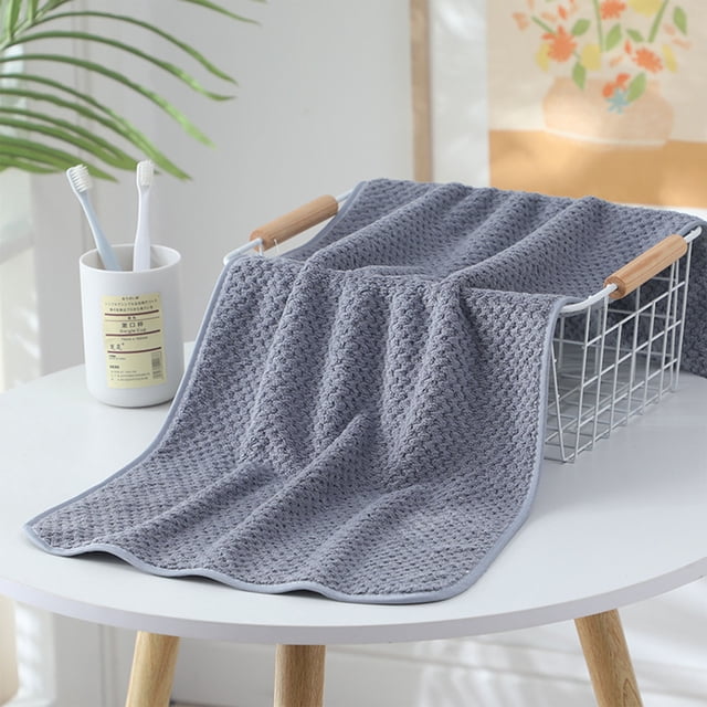 PRETXORVE Velvet Soft Absorbent Plain Pineapple Check Face Thick Hand Bath Face