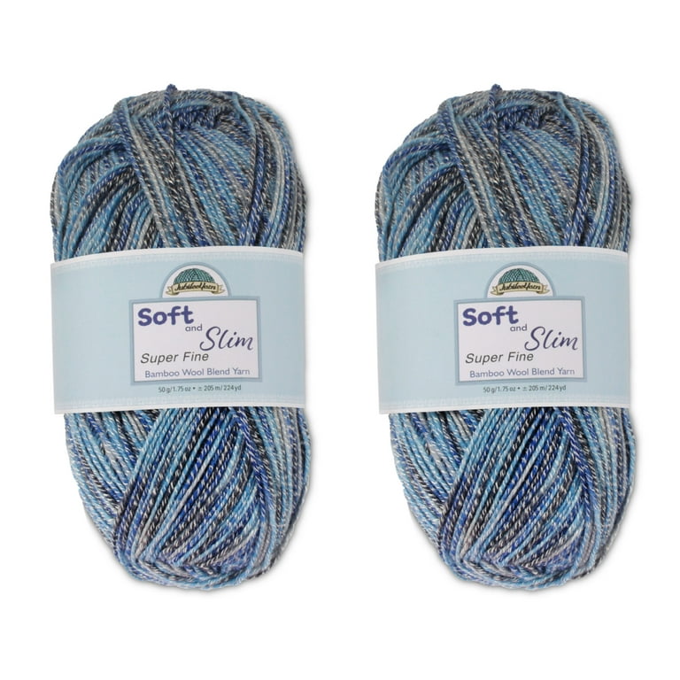 JubileeYarn Soft and Slim Yarn - Baby Weight Bamboo Wool Blend - 50g/Skein  - 9913 Apricot - 2 Skeins