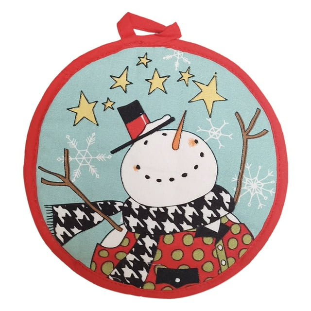 Halloween Placemat Cute Fruit Snowman Table Mat Drink Coaster for Christmas