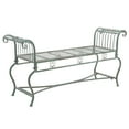 thumbnail image 4 of SAFAVIEH Brielle Outdoor Patio Traditional Garden Bench, Antique Green, 4 of 9