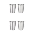 thumbnail image 1 of 4 Psc Stainless Steel Cups Metal Pint Tumbler Unbreakable Drinking Cups for Kids, 1 of 8