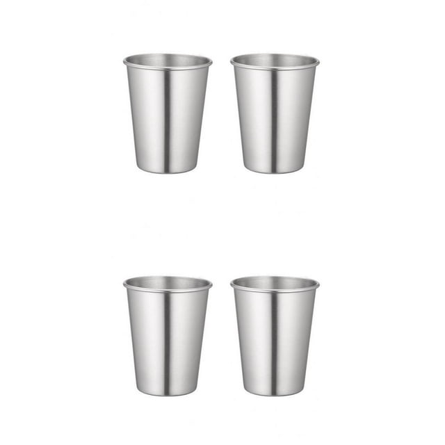 jifeng Gobelets en Acier Inoxydable 4 Pcs Gobelet Pinte en Métal Gobelets Incassables pour Enfants