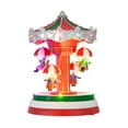 thumbnail image 2 of Animated Christmas Village Umbrella Ride Decorative Figurine, 6 in, by Holiday Time, 2 of 6