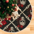 thumbnail image 5 of FMSHPON Halloween Rose Skull Xmas Christmas Tree Skirt Stand Mat for Holiday Party Decoration Indoor Outdoor 36 inches, 5 of 6