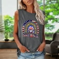 thumbnail image 2 of OAVQHLG3B Summer Tops for Women 4th of July Outfits for Women Patriotic ShirtsWomen's Fashion Round Neck Independence Day Printing Sleeveless Tops, 2 of 4