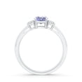 thumbnail image 2 of Angara Natural 0.5 Ct. Tanzanite with Diamond Classic Ring in 14K White Gold for Women (Ring Size: 12), 2 of 9