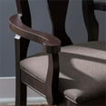 thumbnail image 5 of Linon Adrian Arm Chair Grey Upholstered Seat with Frame in Dark Brown Beechwood, 5 of 9