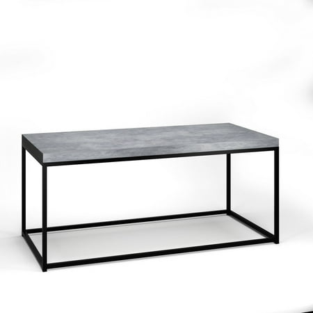 Veneer Rectangular Cocktail Table - Gymax Modern Rectangular Cocktail Coffee Table Metal Frame Living Room Furniture