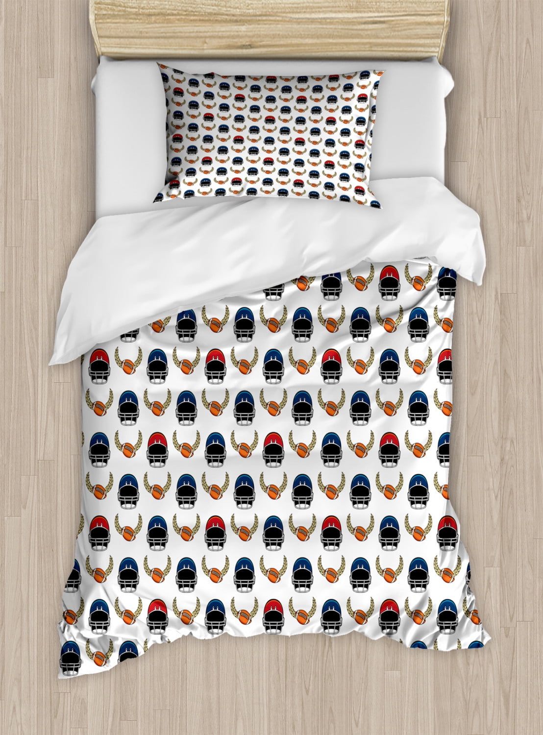 American Football Duvet Cover Set Rugby Equipment Elements