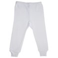 thumbnail image 1 of Bambini 220 L Rib Knit White Long Pants, Large, 1 of 2