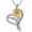 C, variant on Midir&Etain Lily of the Valley Necklace, Two-Tone Heart Pendant, "Happiness Returns" Engraved Lucky Amulet Gift for Her