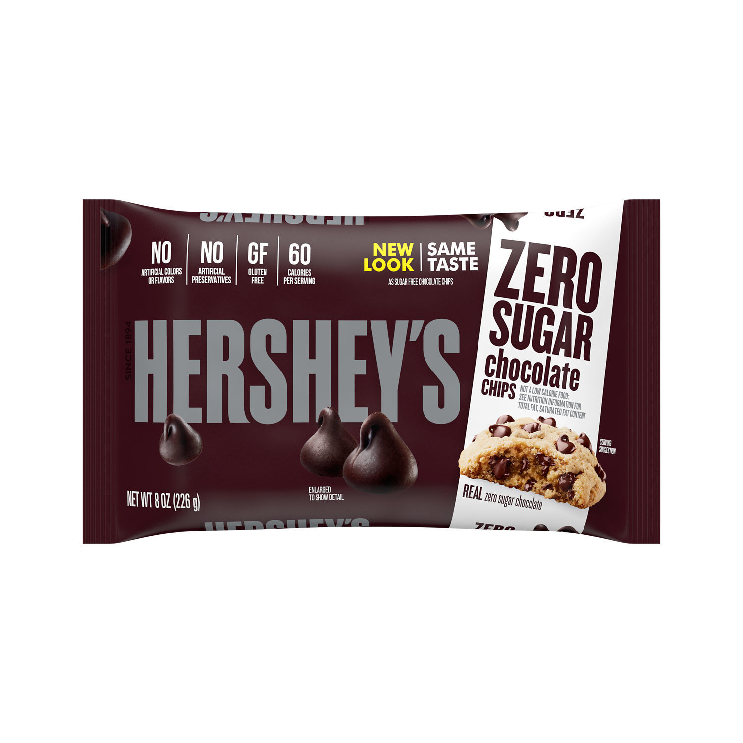 Hershey's Zero Sugar Chocolate Baking Chips, Bag 8 oz - image 2 of 9
