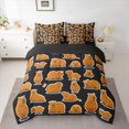 thumbnail image 3 of Homewish Underwater Animal Capybara 7-Piece Twin Bedding Sets,Brown Black Bedding Comforter Set,Lovely Kapibara Sheet Sets For Kids,Luxury Bedroom Decor Reversible, 3 of 9