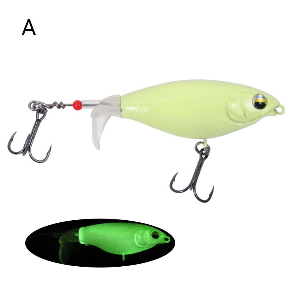 8cm/10g Rotating Tail Topwater 2 Segment Fishing Lure VMC Hooks Fish