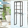 thumbnail image 3 of Gymax Over The Toilet Storage 4-Tier Industrial Over-the-Toilet Space Saver Storage Rack Rustic Brown, 3 of 7
